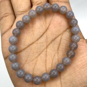 Smoky Agate Crystal Bracelet 8mm